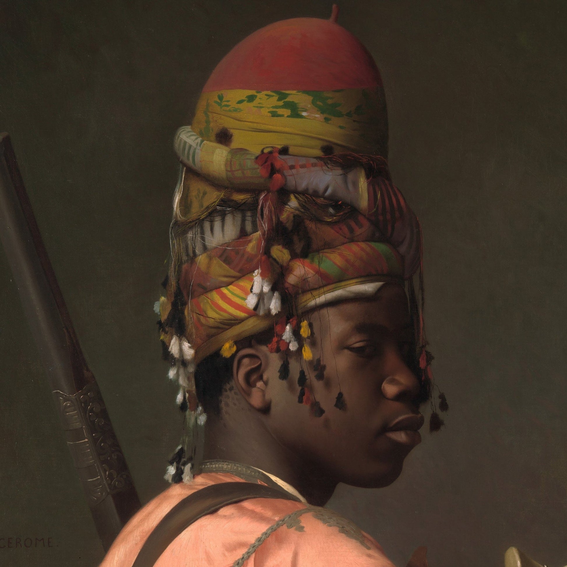 Bashi Bazouk by Gerome: 3D Textured Art Print