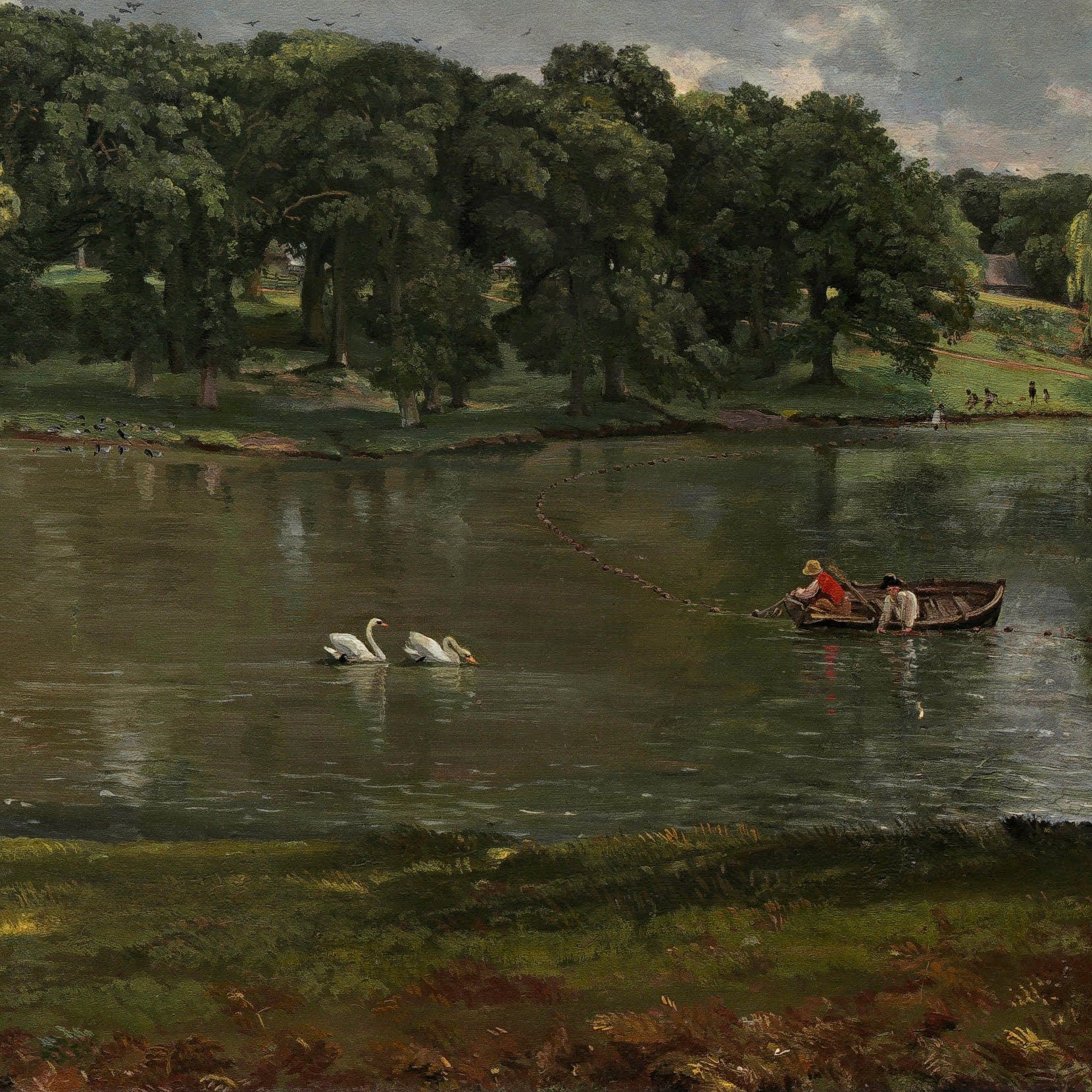 Wivenhoe Park, Essex by John Constable, 3d Printed with texture and brush strokes looks like original oil painting