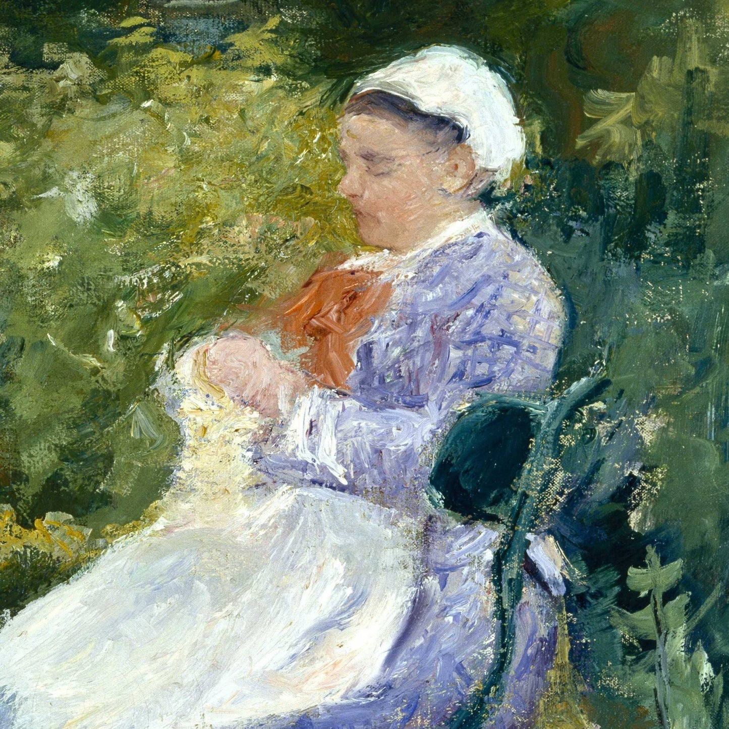 Mary Cassatt Print: Children in a Garden, 3D Textured Art