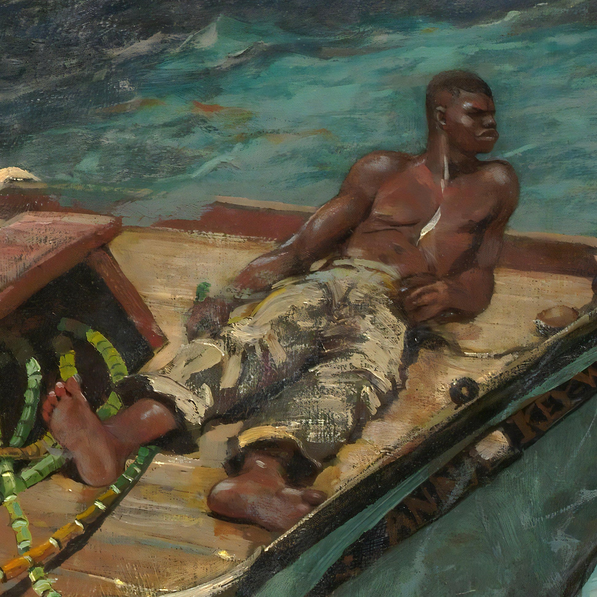 Winslow Homer The Gulf Stream 3D Print: Textured Oil Painting Reproduction