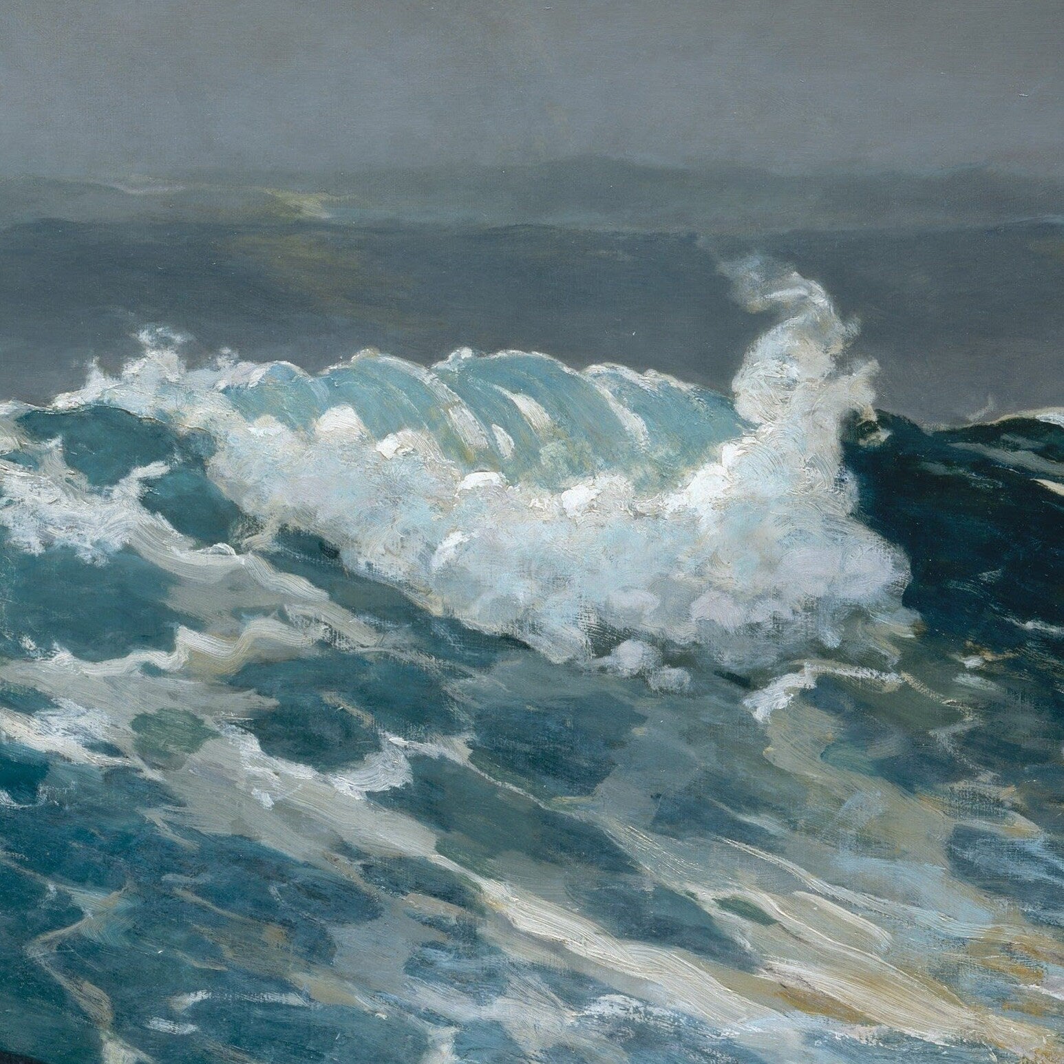 Northeaster by Winslow Homer, 3d Printed with texture and brush strokes looks like original oil painting.