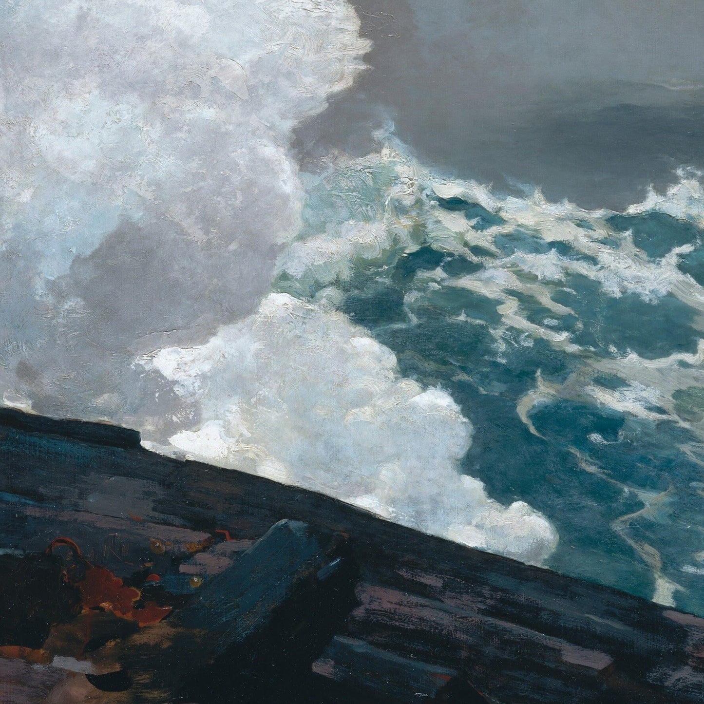 Northeaster by Winslow Homer, 3d Printed with texture and brush strokes looks like original oil painting.