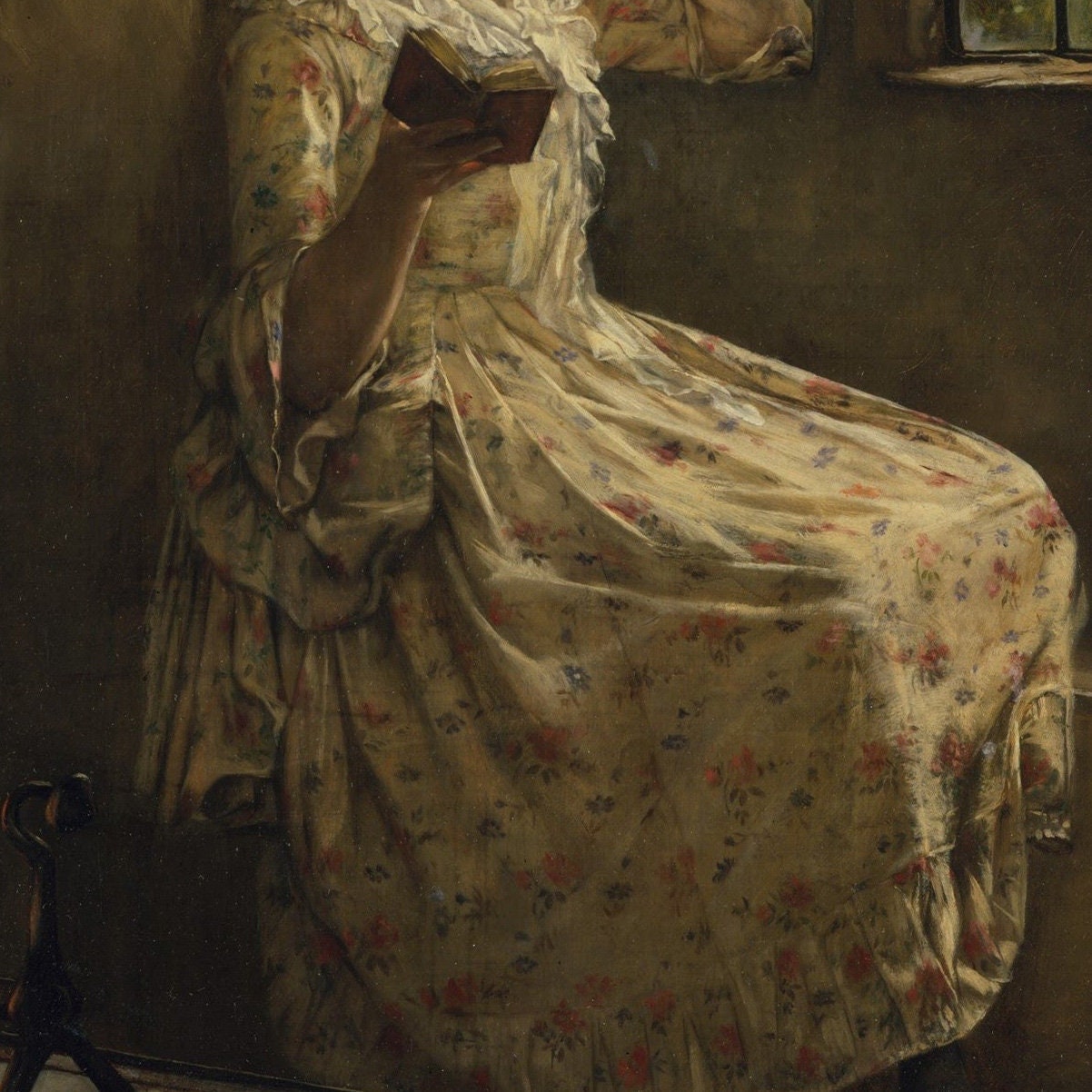 Frank Millet Print: A Cosey Corner, 3D Textured Oil Painting Reproduction