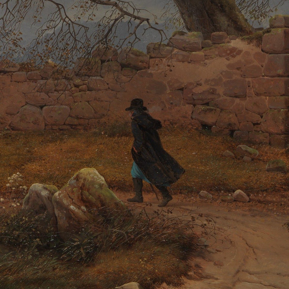 3D Printed 'Wanderer in the Storm' Oil Painting Reproduction