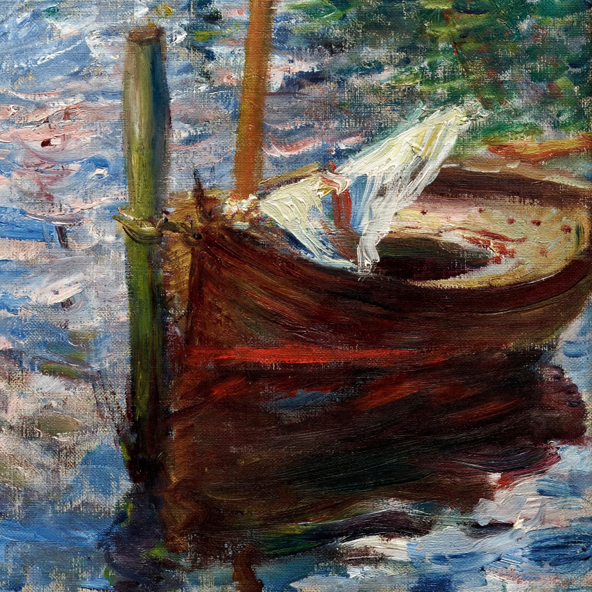 The Seine at Chatou by Pierre Auguste Renoir, 3d Printed with texture and brush strokes looks like original oil painting