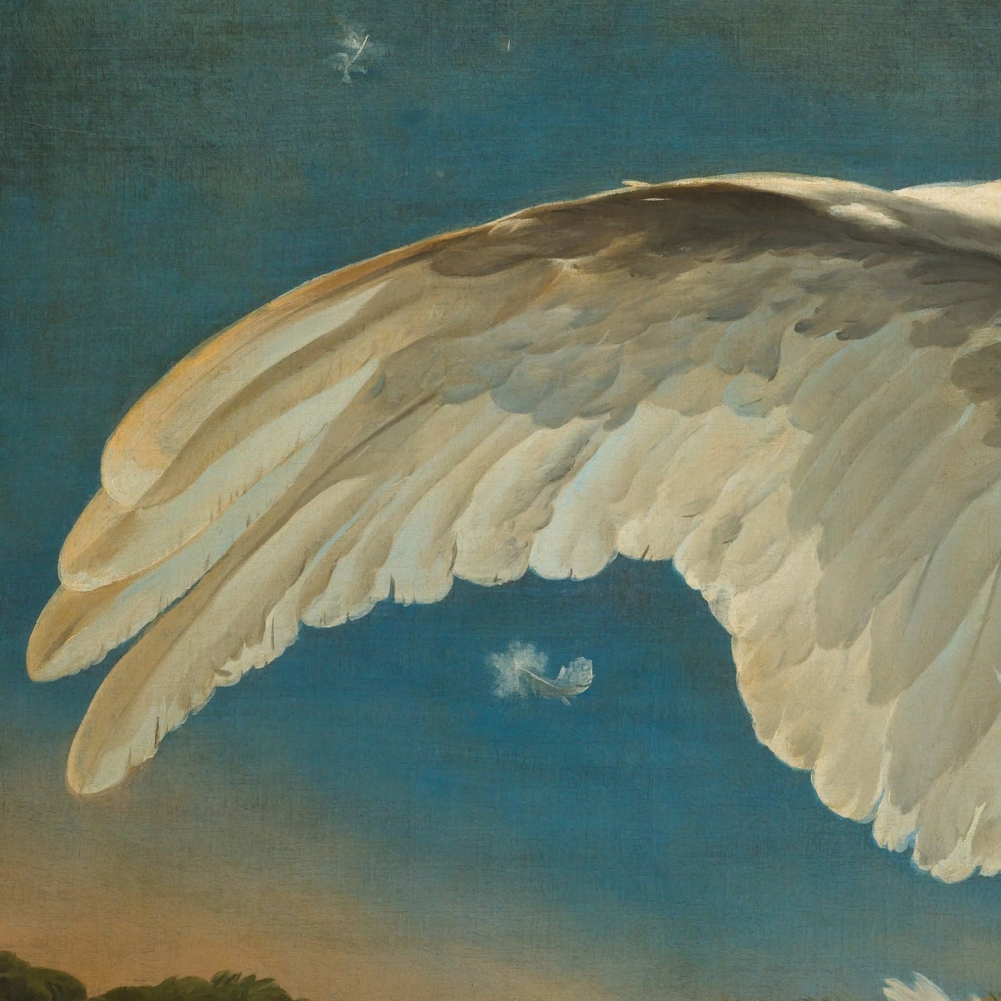 The Threatened Swan 3D Print on Canvas: Jan Asselijn Fine Art Reproduction