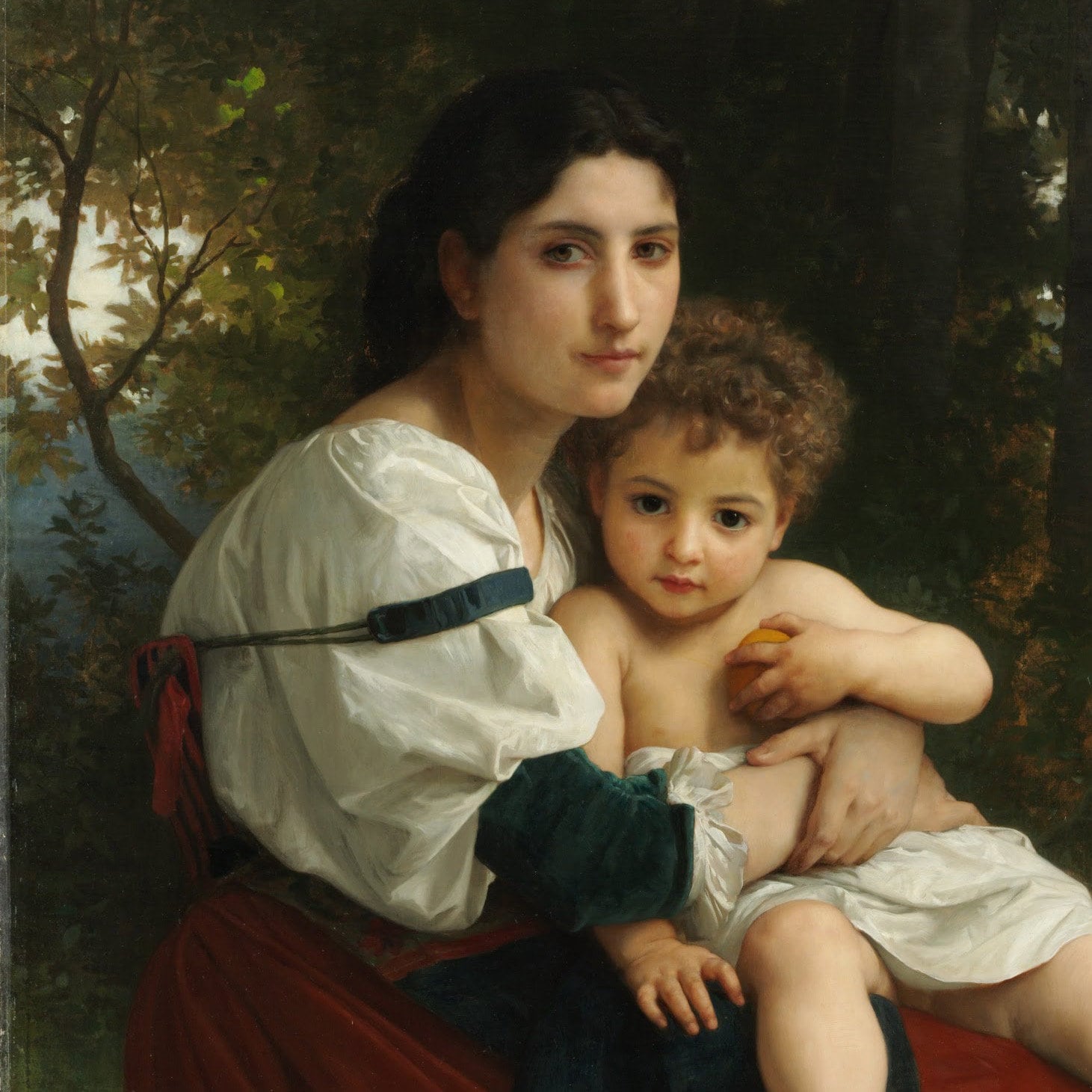 Bouguereau's Rest 3D Print, Textured Brushstrokes