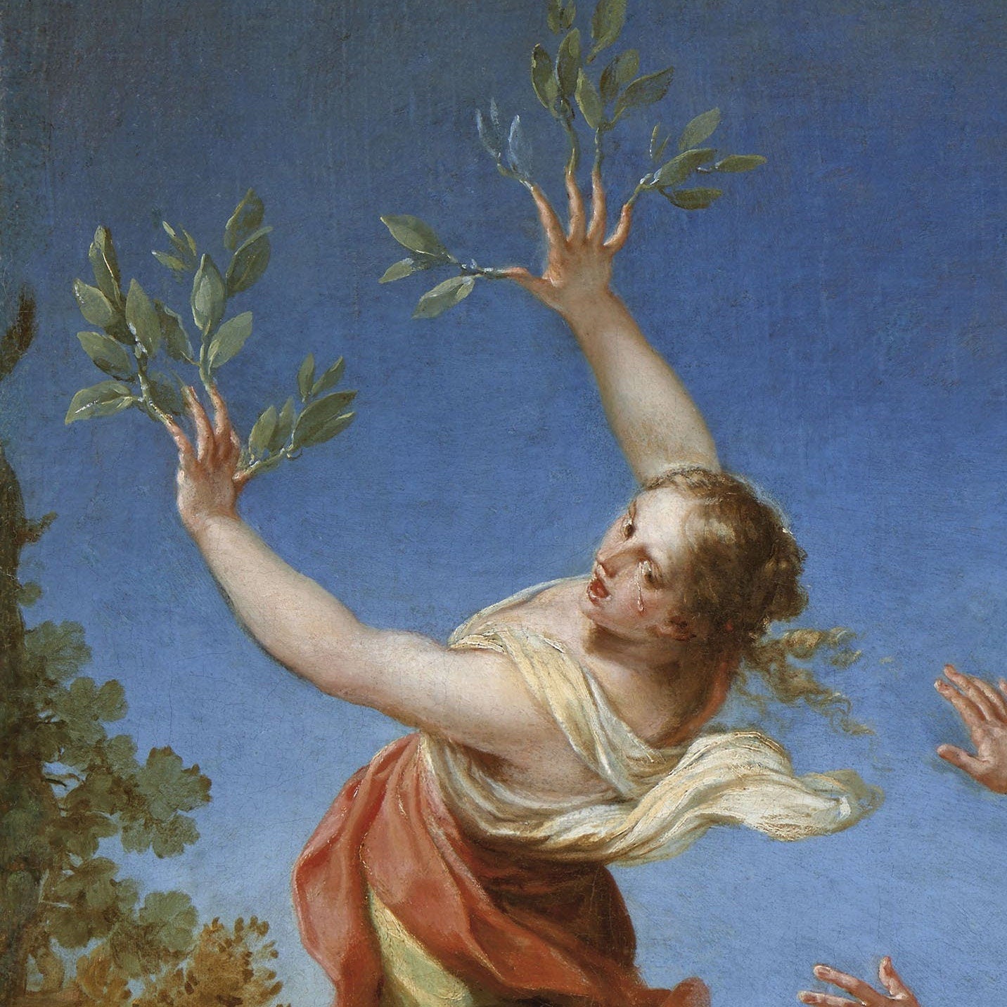 Apollo and Daphne 3D Print by Benedetto Luti: Textured Oil Painting Reproduction