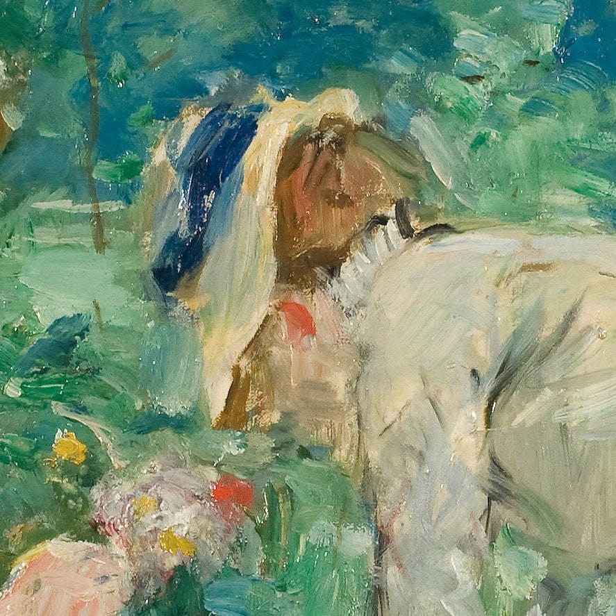 Berthe Morisot - In the Bois de Boulogne - 3D Printed Textured Oil Painting