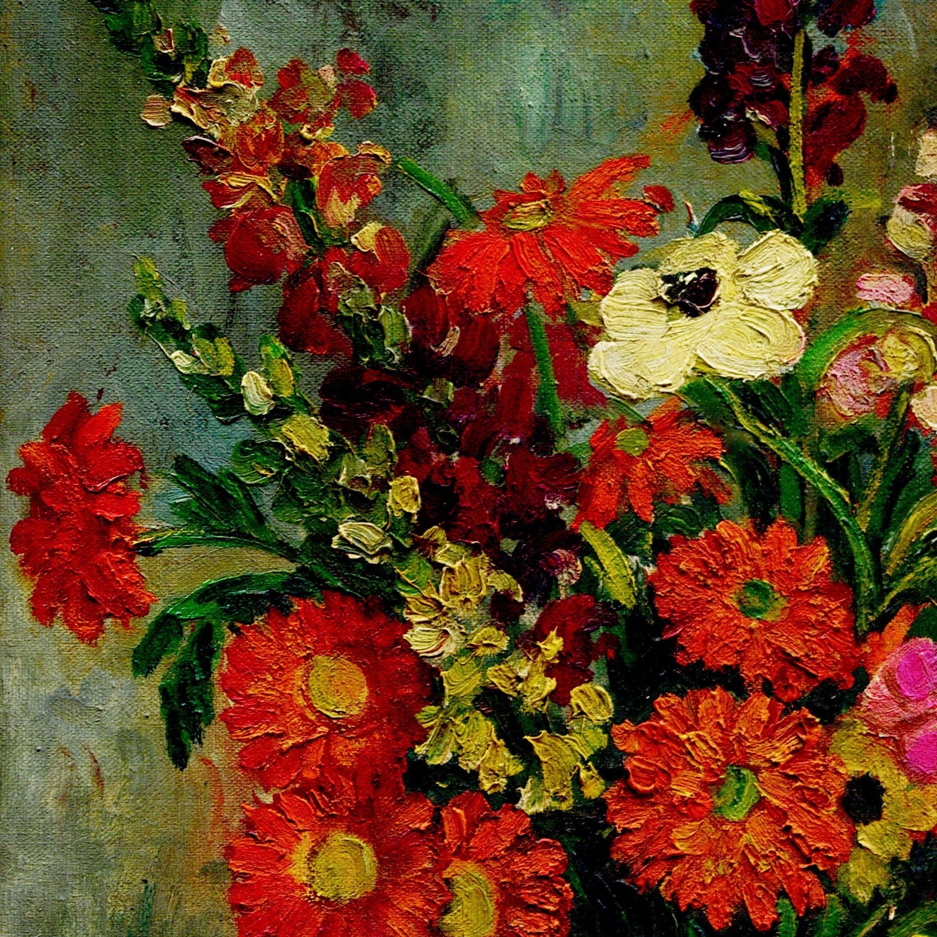 Guan Zilan - Vase of Flowers - 3D Textured Print