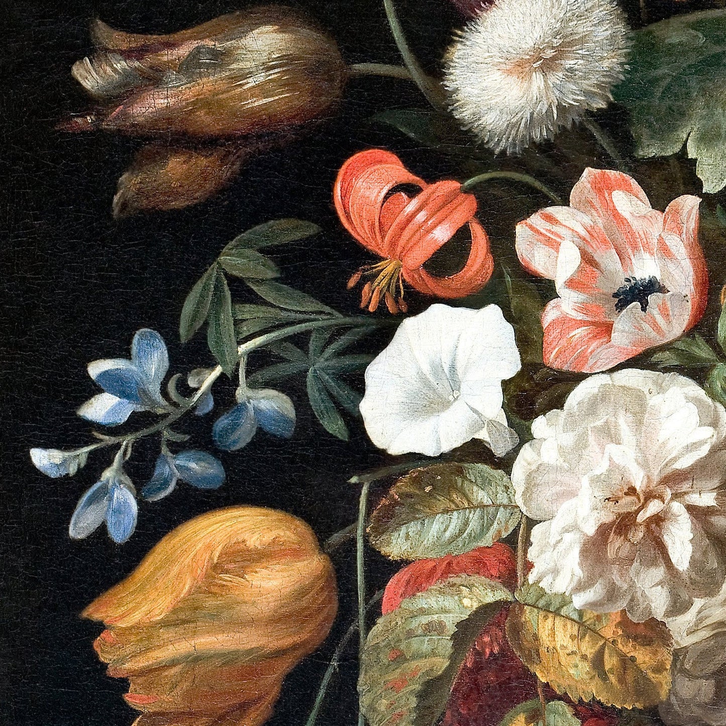 Rachel Ruysch Flowers Still Life: Textured 3D Print