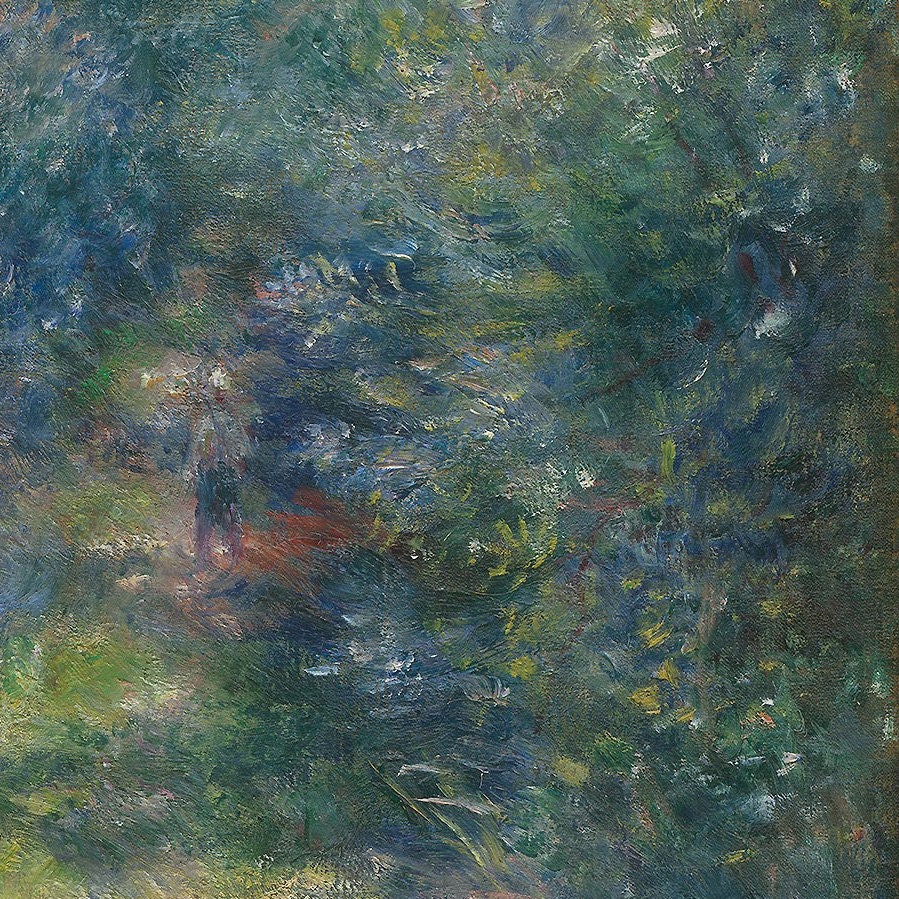 Path in the Forest by Pierre Auguste Renoir, 3d Printed with texture and brush strokes looks like original oil painting