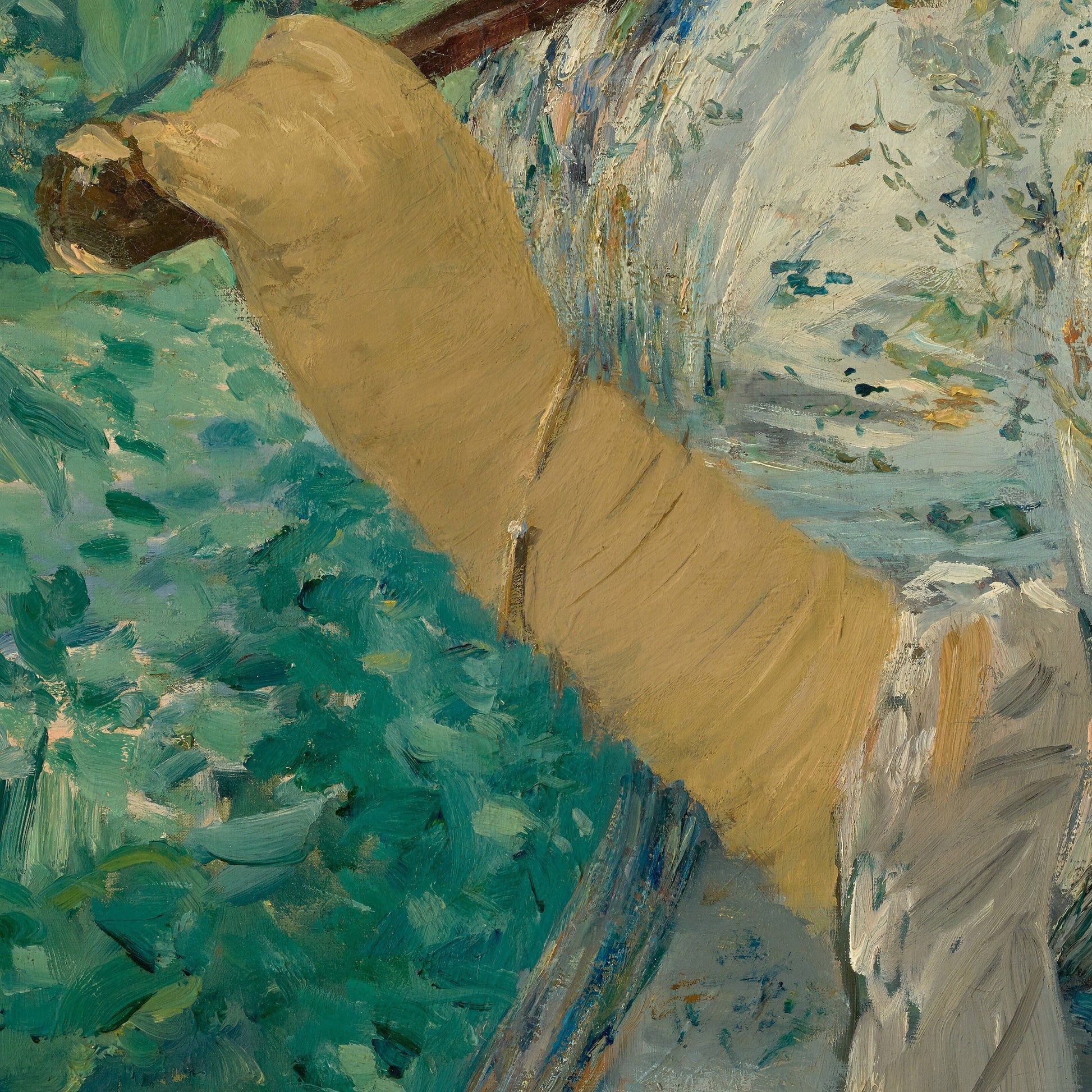 Jeanne Spring by Edouard Manet, 3d Printed with texture and brush strokes looks like original oil painting