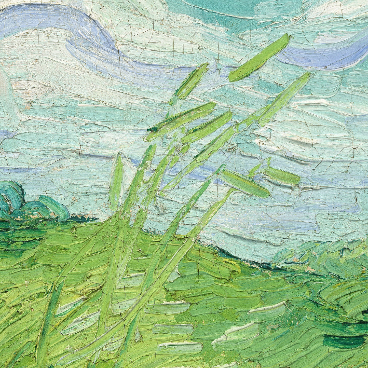 Van Gogh Green Wheat Fields 3D Textured Print