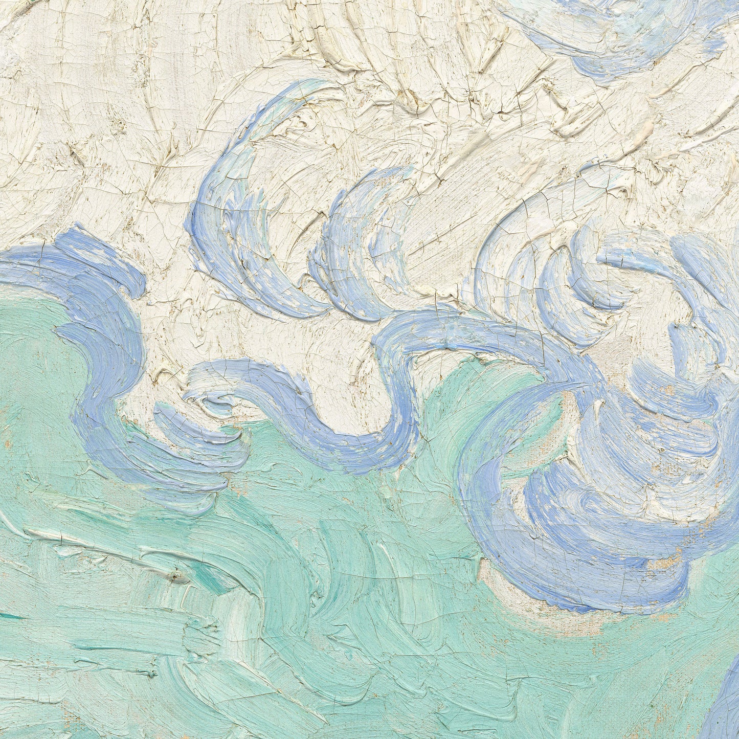 Van Gogh Green Wheat Fields 3D Textured Print
