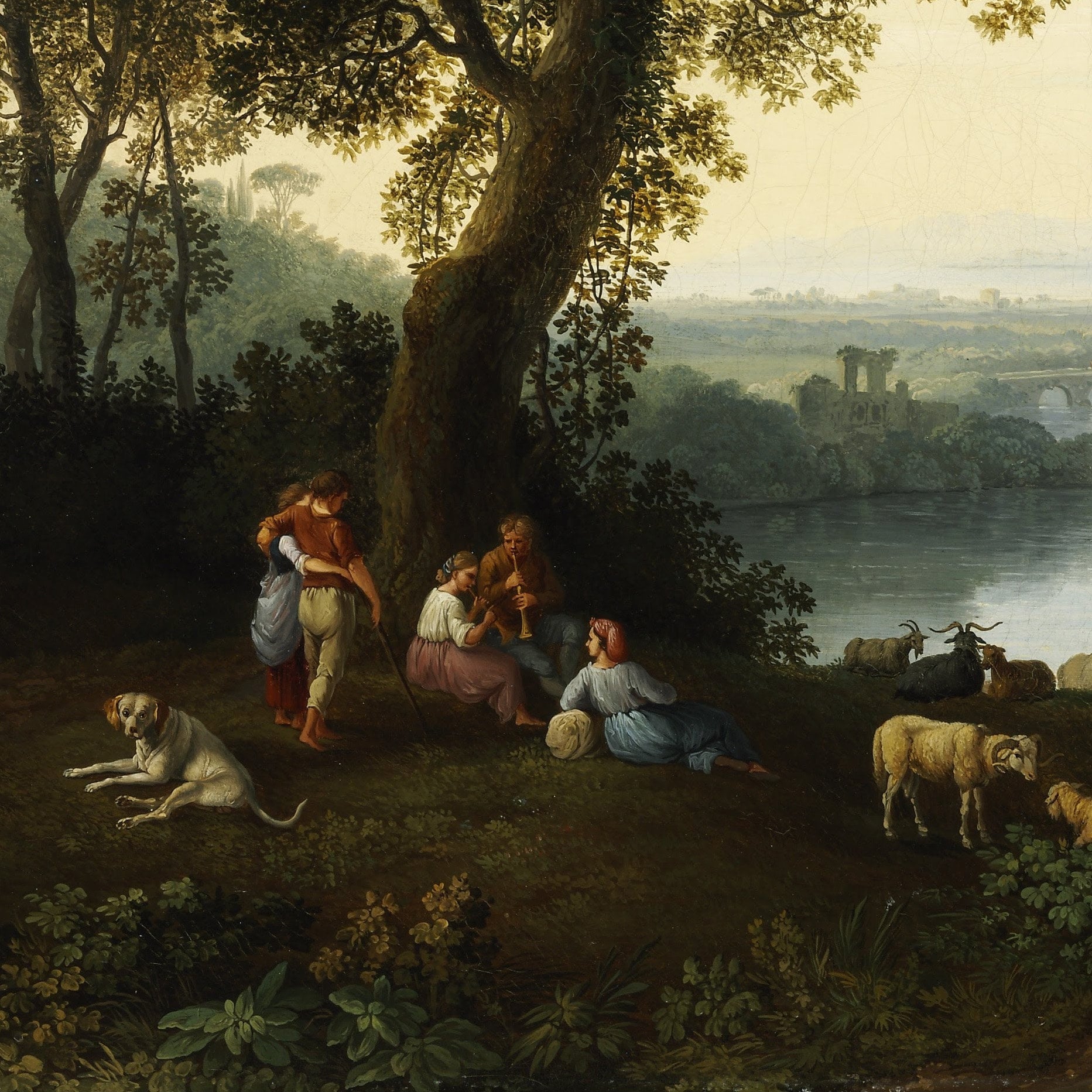 Jacob Philipp Hackert Riverside Landscape: 3D Textured Art Print