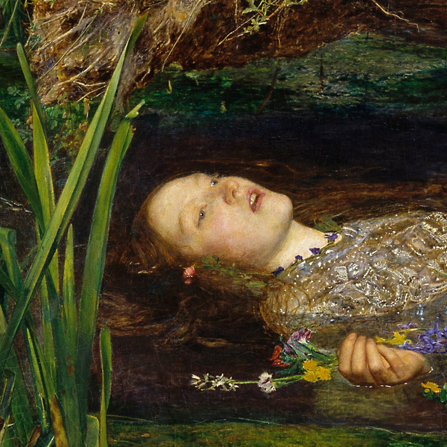 Ophelia by Millais: 3D Textured Print - Museum Quality