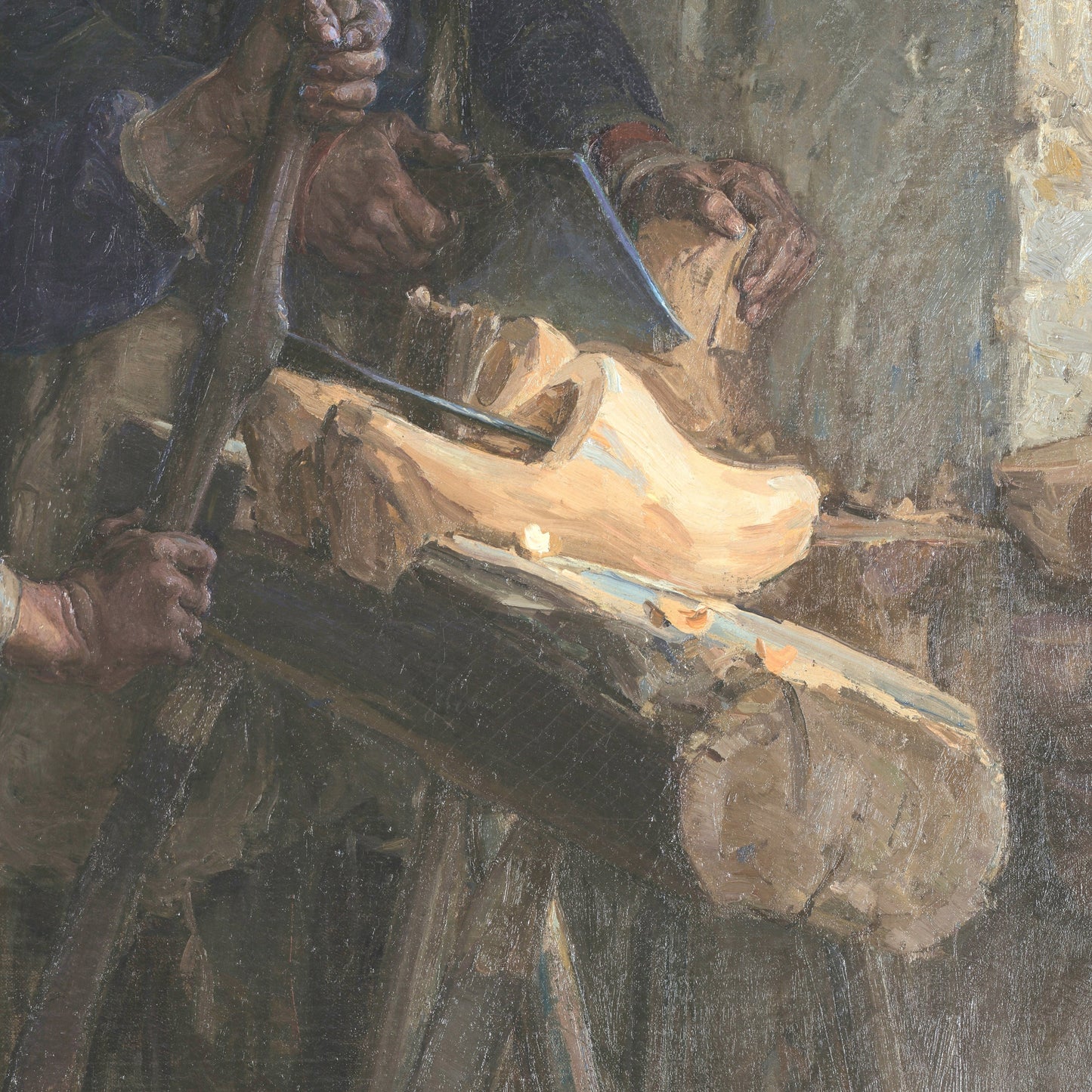 The Whistling Boy 3D Print: Frank Duveneck Textured Oil Painting Replica