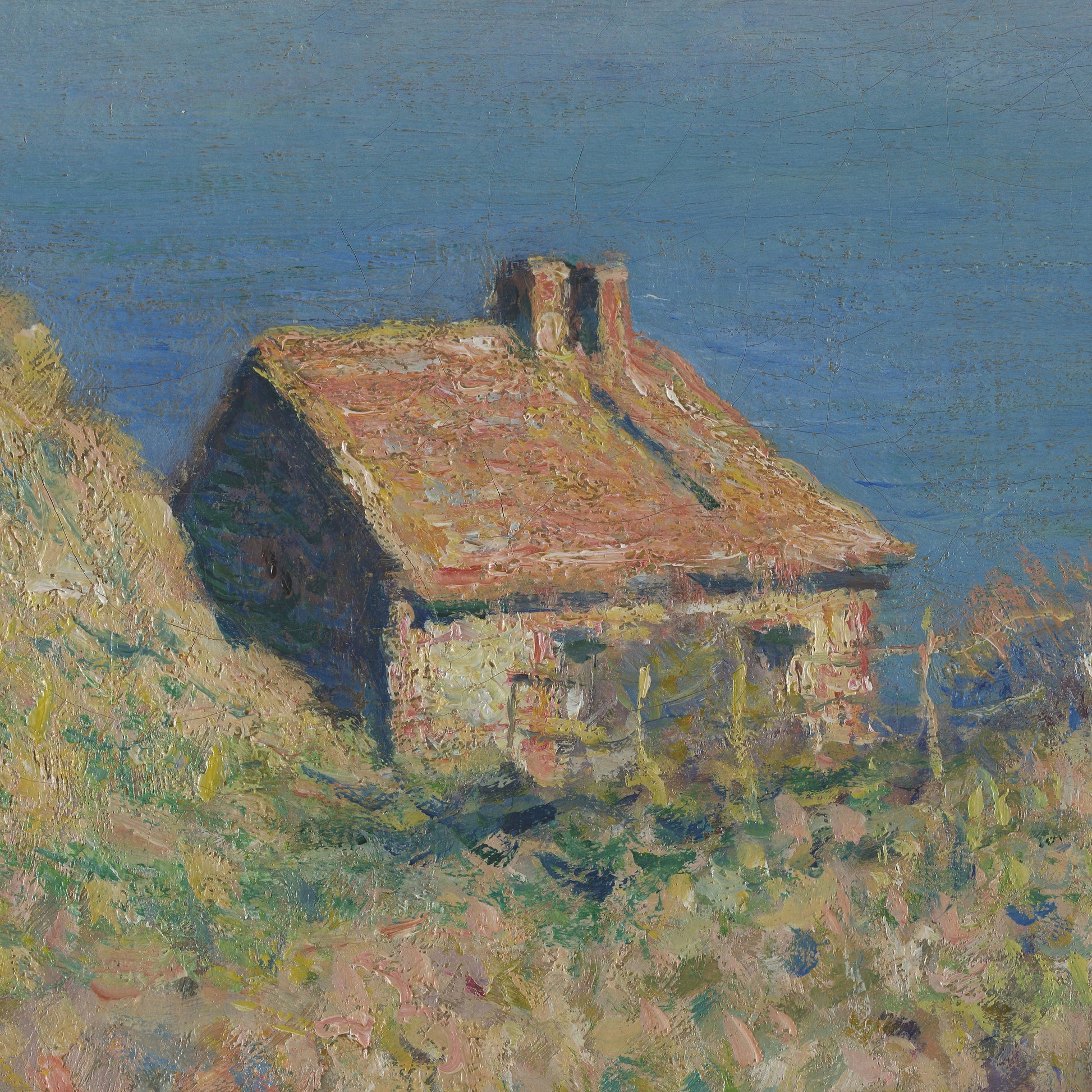 La maison du pecheur, Varengeville by Claude Monet, 3d Printed with texture and brush strokes looks like original oil painting.