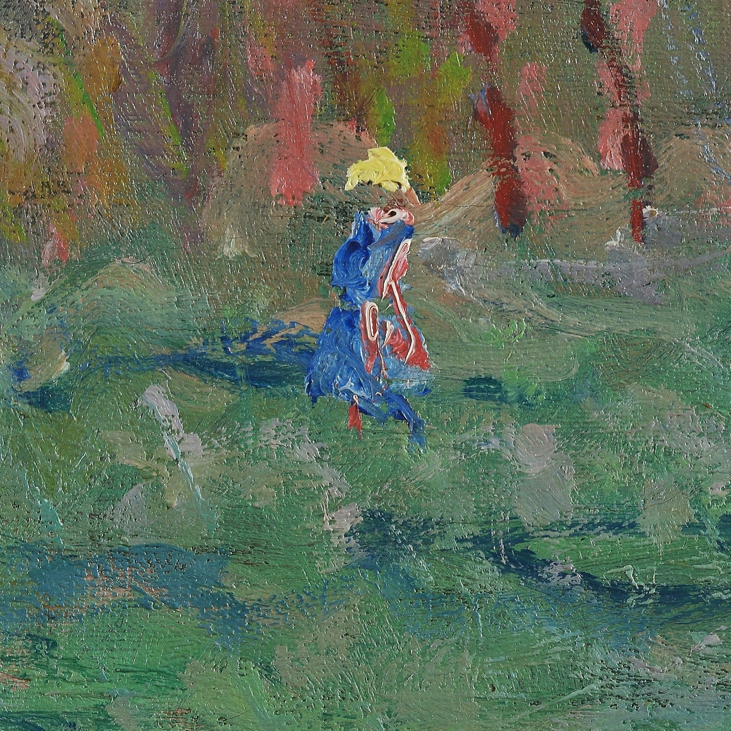 Monet's Spring in Vethuil: 3D Textured Oil Painting Reproduction