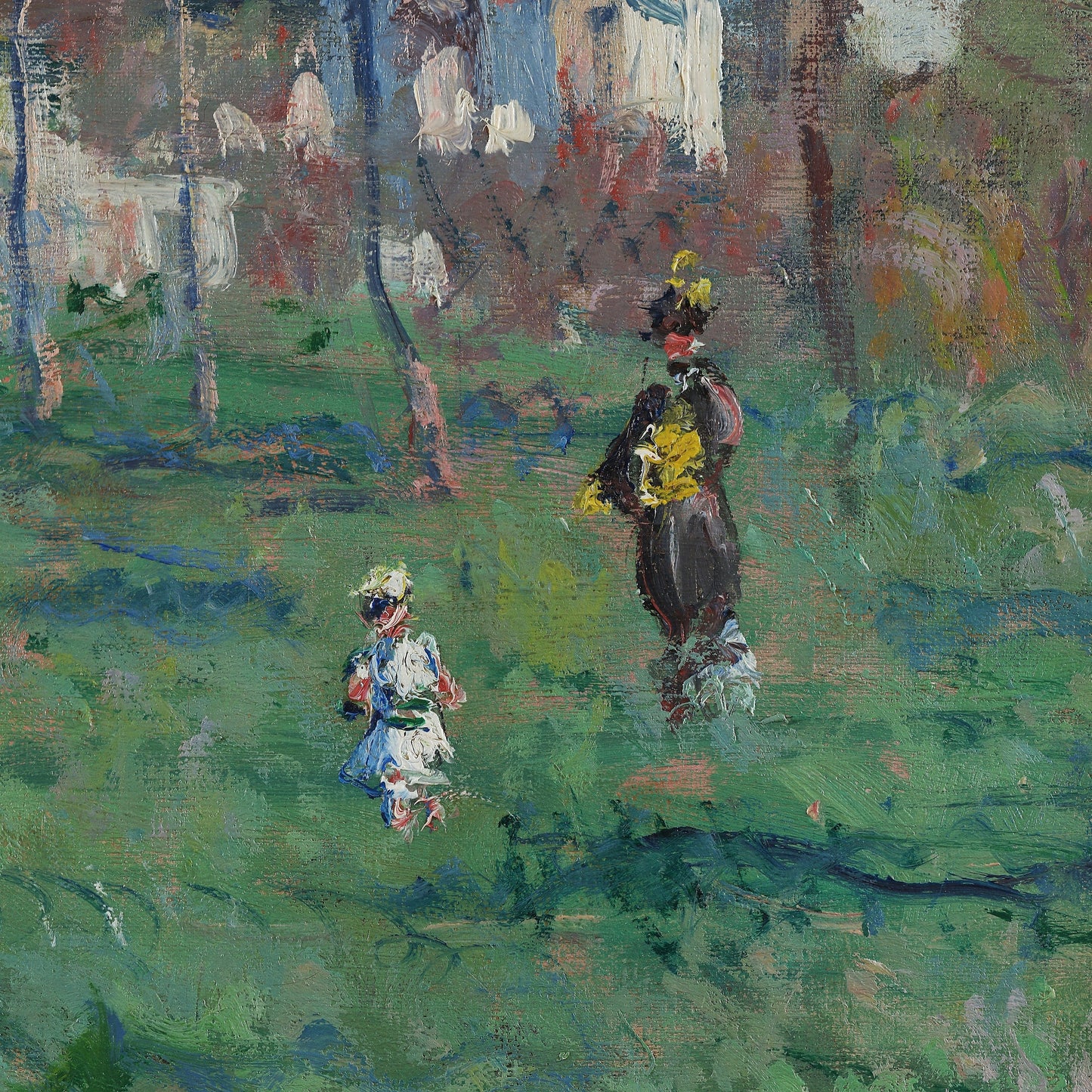 Monet's Spring in Vethuil: 3D Textured Oil Painting Reproduction