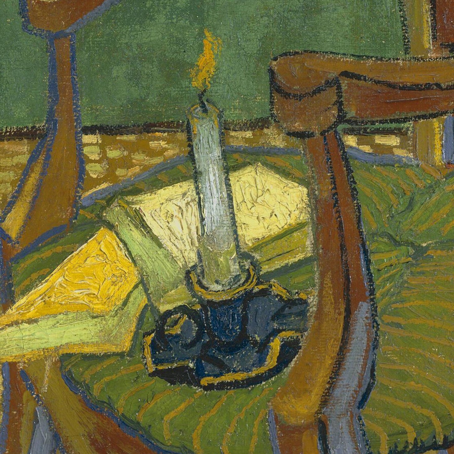 Gauguin's chair by Vincent Van Gogh, 3d Printed with texture and brush strokes looks like original oil painting.