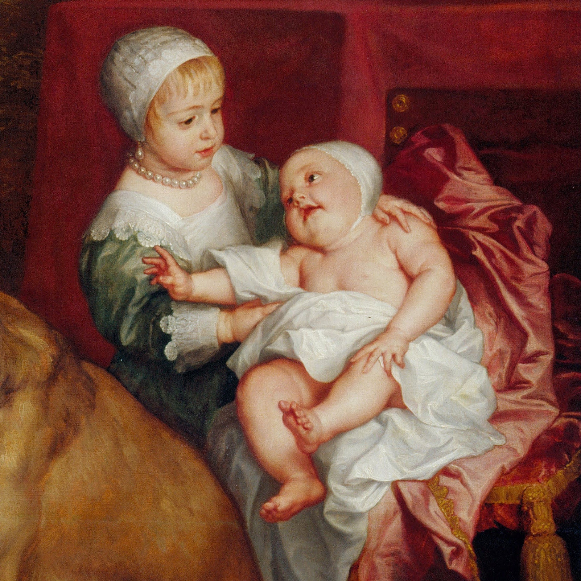 Anthony Van Dyck Print: Five Eldest Children, 3D Textured Reproduction