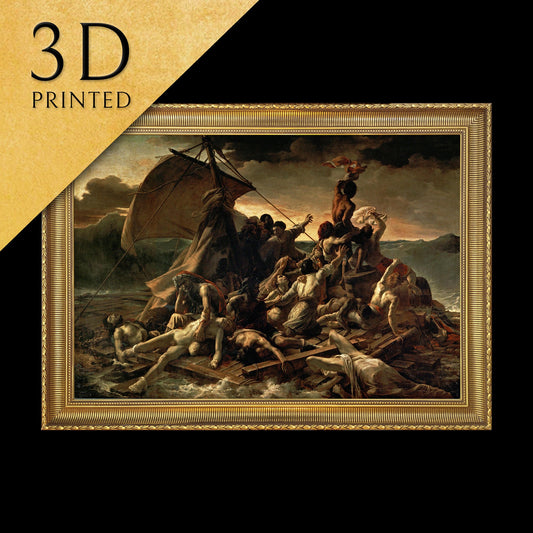 The Raft of the Medusa by Theodore Gericault, 3d Printed with texture and brush strokes looks like original oil painting