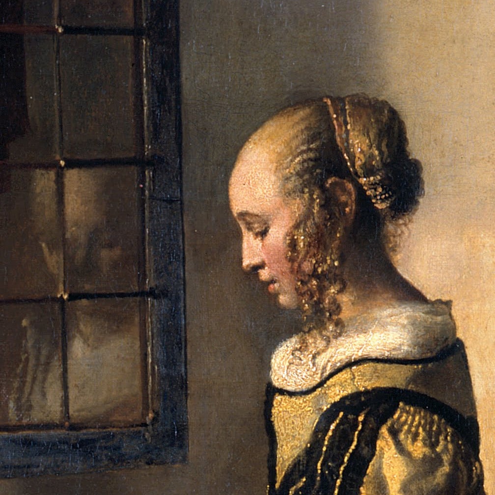Vermeer Art Print: Girl Reading a Letter, 3D Textured Reproduction