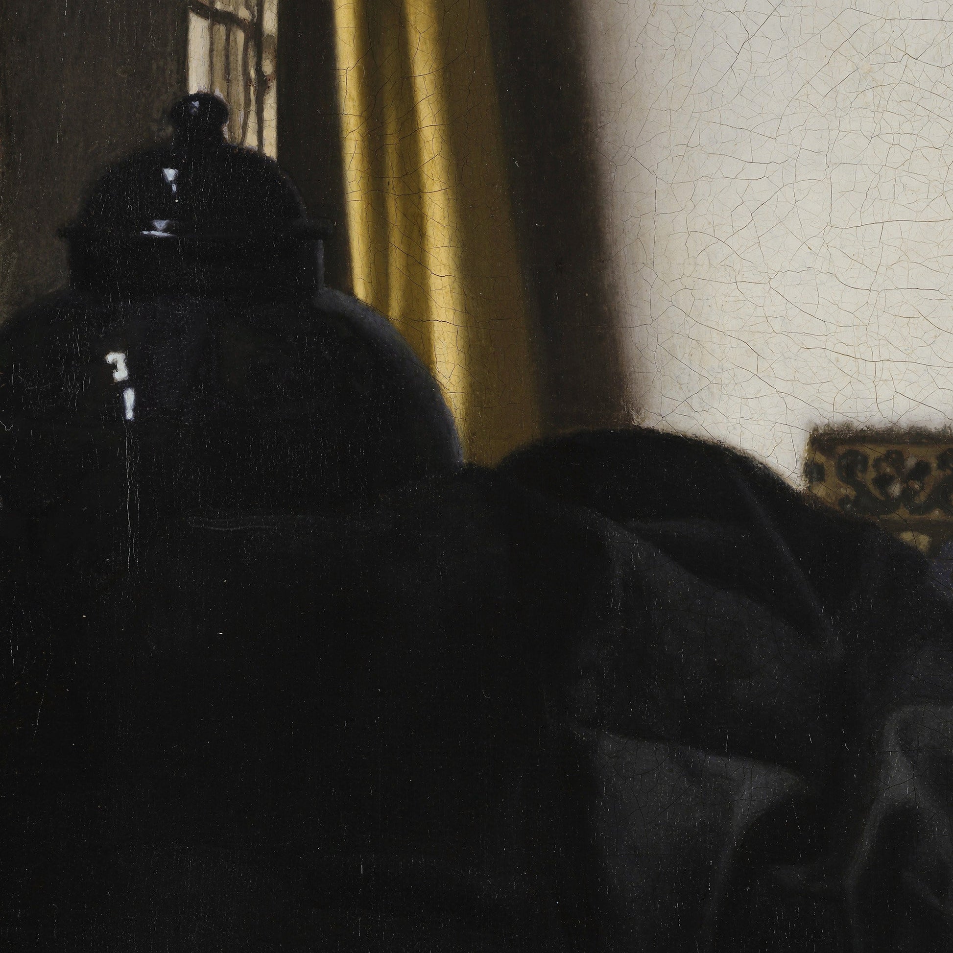 Vermeer's Young Woman with a Pearl Necklace: 3D Printed Textured Art