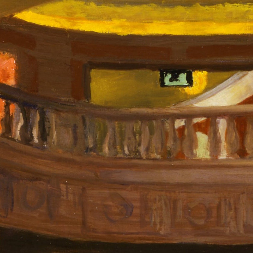 The Sheridan Theatre by Edward Hopper, 3d Printed with texture and brush strokes looks like original oil painting.