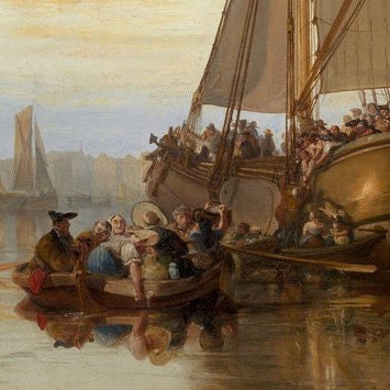 Turner 'Dort or Dordrecht' 3D Textured Print: Dutch Seascape Art