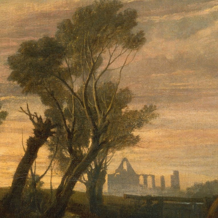 Newark Abbey by Turner: 3D Textured Oil Painting Reproduction