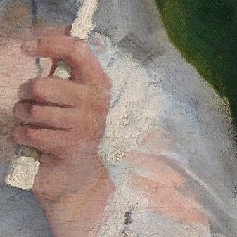 Renoir's Lise: 3D Printed Textured Oil Painting Reproduction