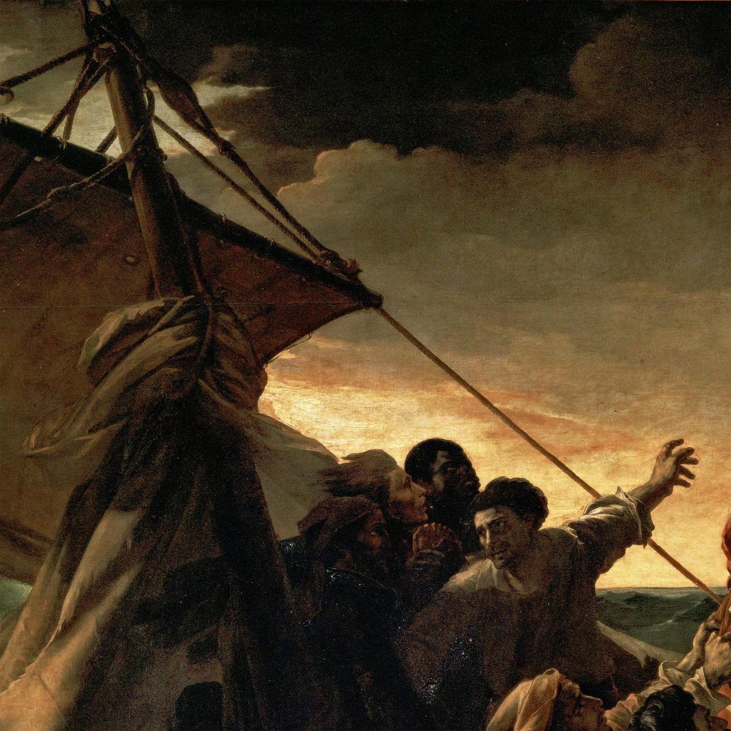 The Raft of the Medusa 3D Print: Textured Oil Painting Reproduction