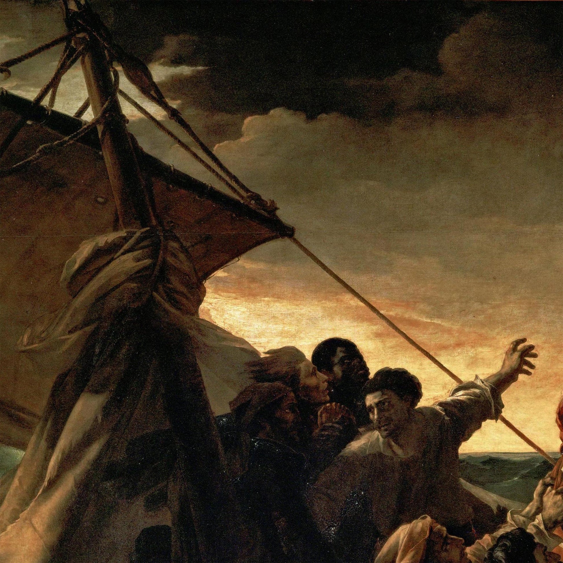 The Raft of the Medusa 3D Print: Textured Oil Painting Reproduction