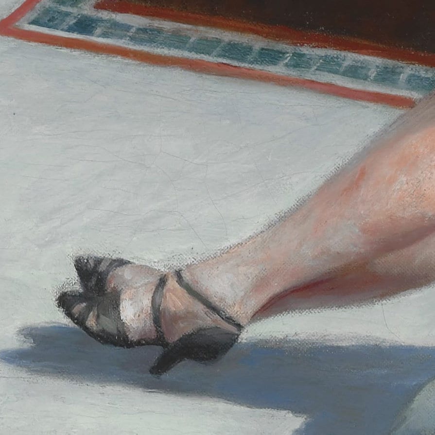 Edward Hopper - Hotel Lobby: 3D Textured Art Print