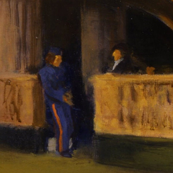 Edward Hopper's 'The Sheridan Theatre' 3D Textured Print