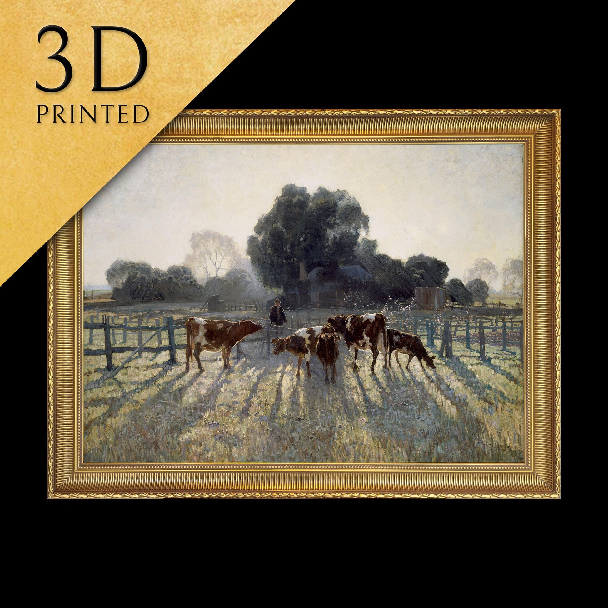 Spring Frost by Elioth Gruner, 3d Printed with texture and brush strokes looks like original oil painting