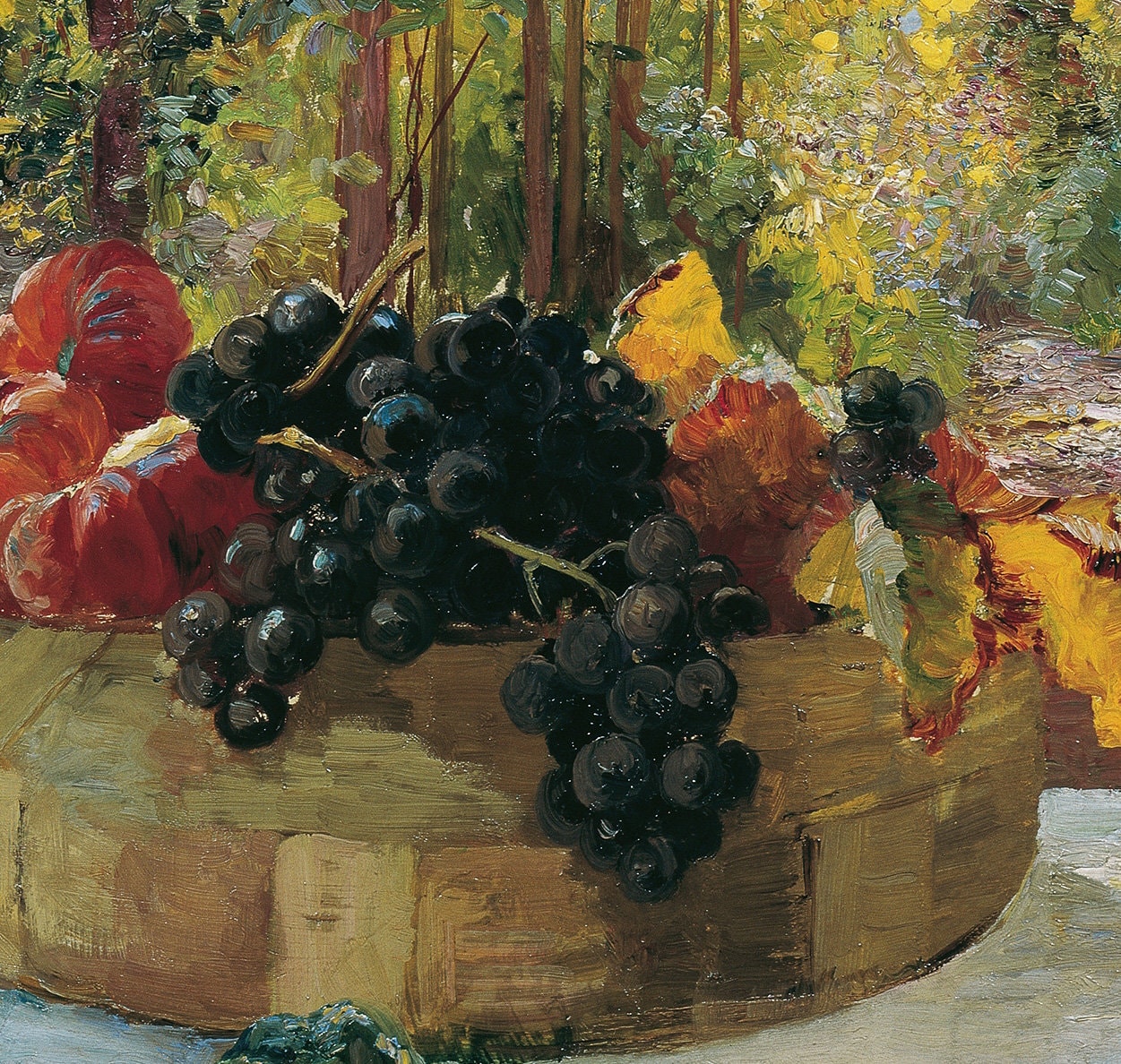 Marie Egner 'In der Pergola' 3D Textured Print: Oil Painting Reproduction