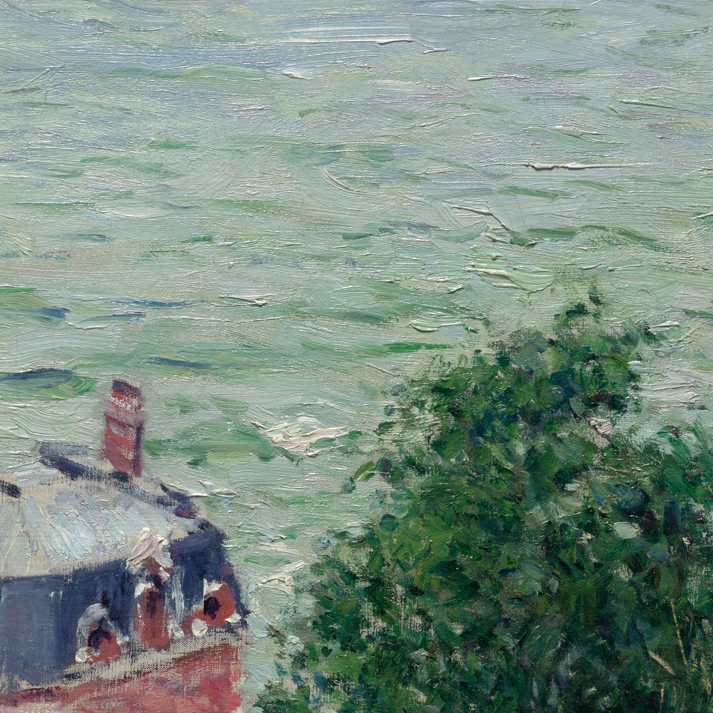 Caillebotte Villas at Trouville: 3D Textured Impressionist Print