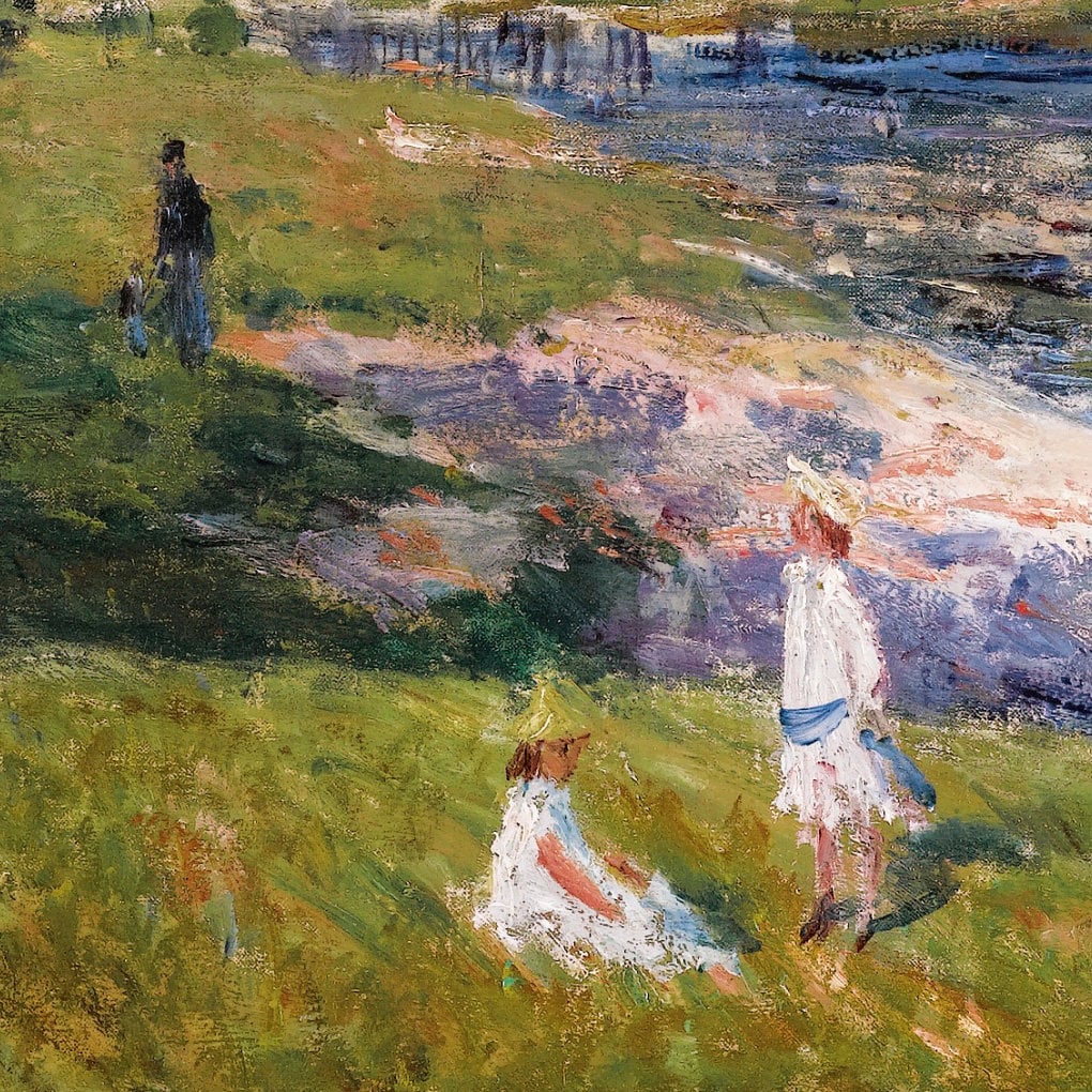 Alfred Sisley Print: Un Noyer Dans La Prairie De Thomery, 3D Textured Art