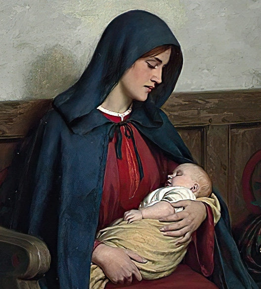 Edmund Blair Leighton "Maternity" 3D Print: Textured Fine Art