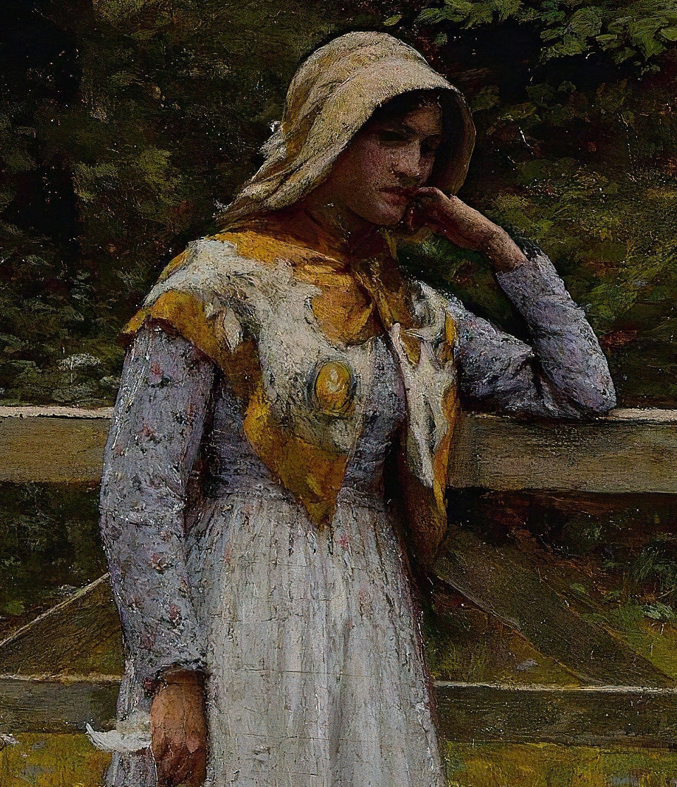 Edmund Blair Leighton "Off" 3D Print: Textured Brushstrokes