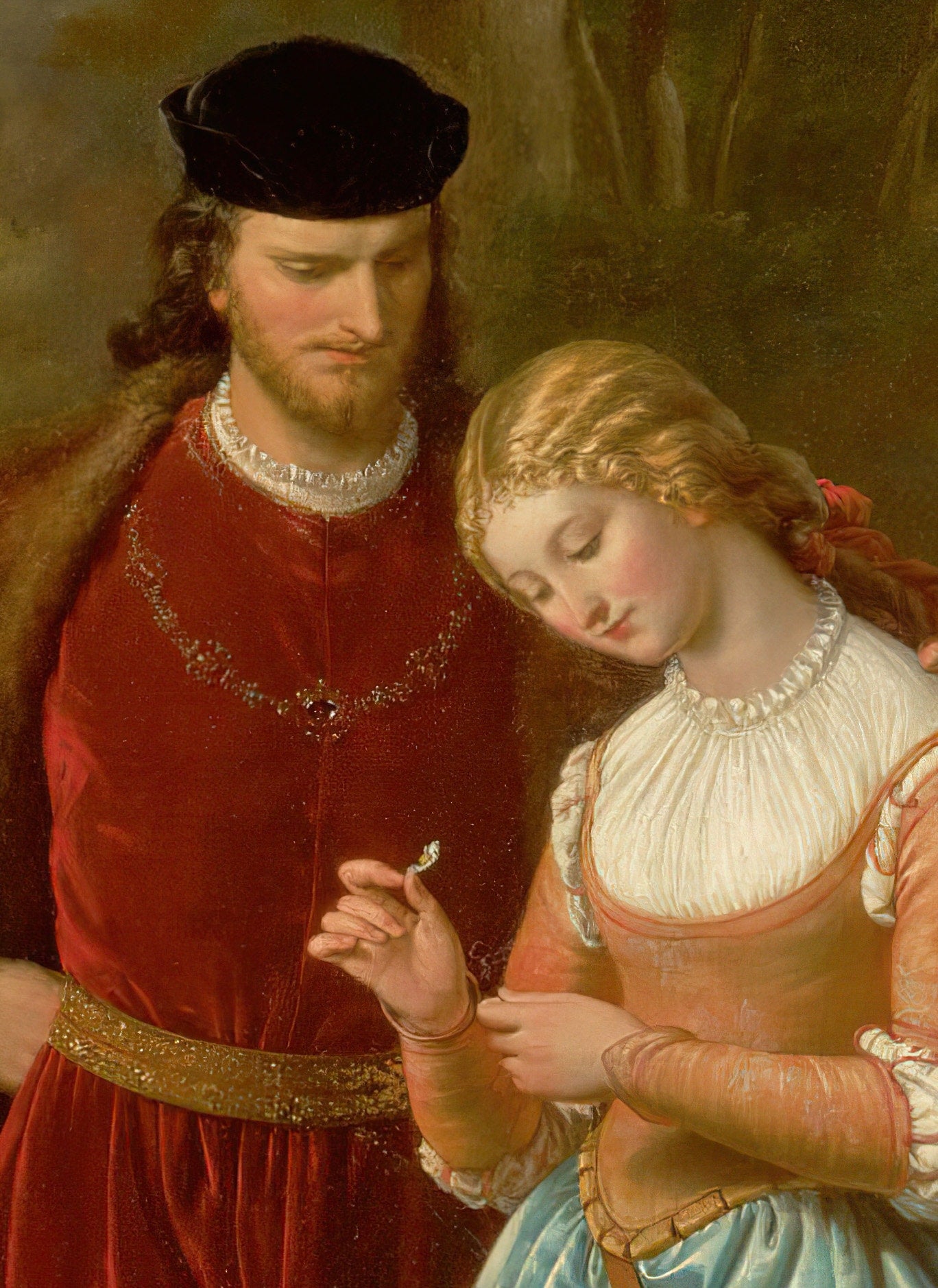 Eugen Von Blaas: Faust and Marguerite 3D Textured Art Print