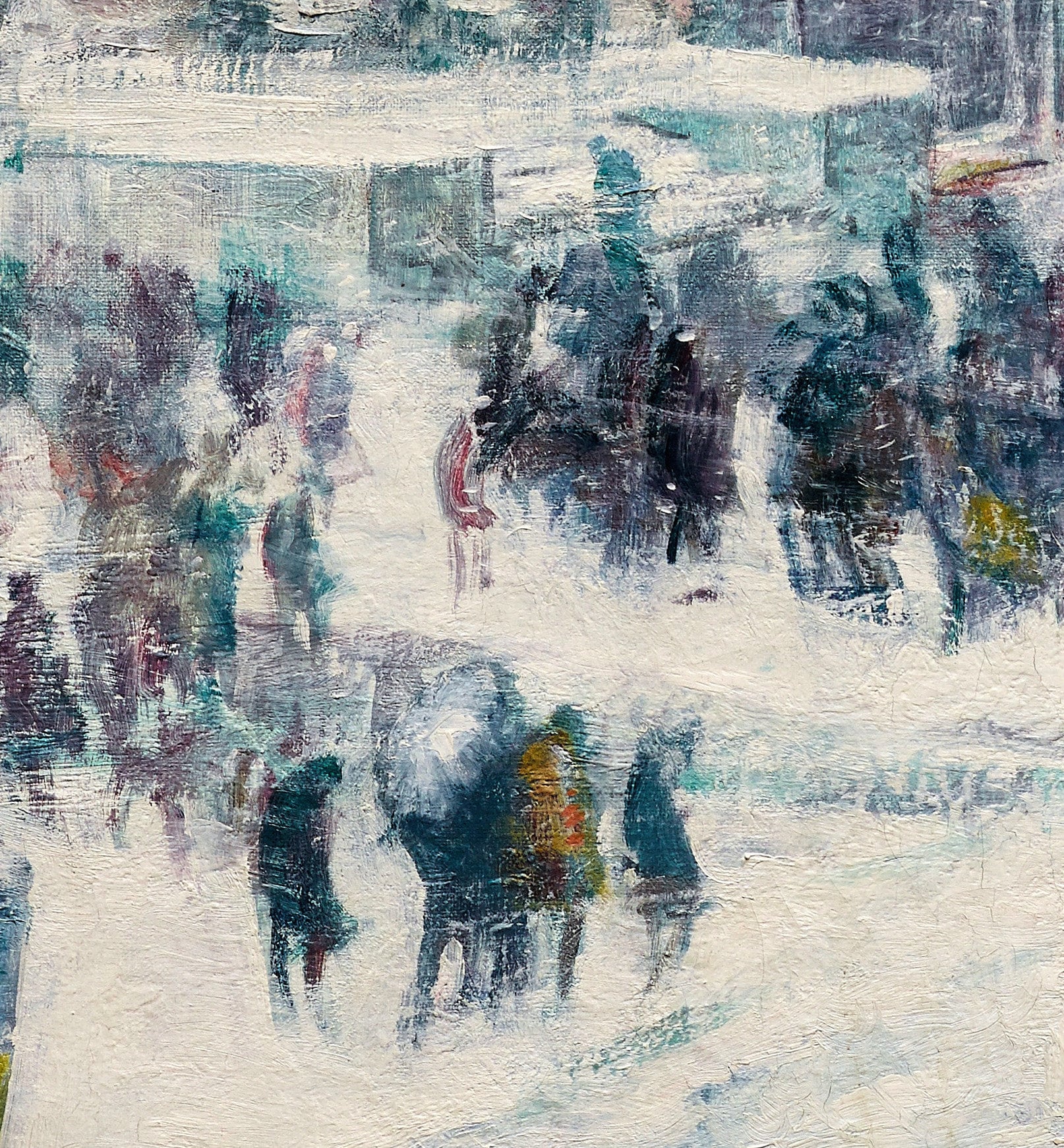 Fifth Avenue Winter Art: 3D Texture Print by Guy Carleton