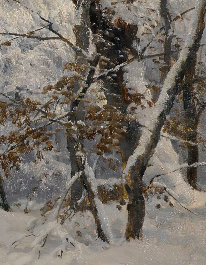 3D Printed Winter Forest Painting by Anders Andersen Lundby