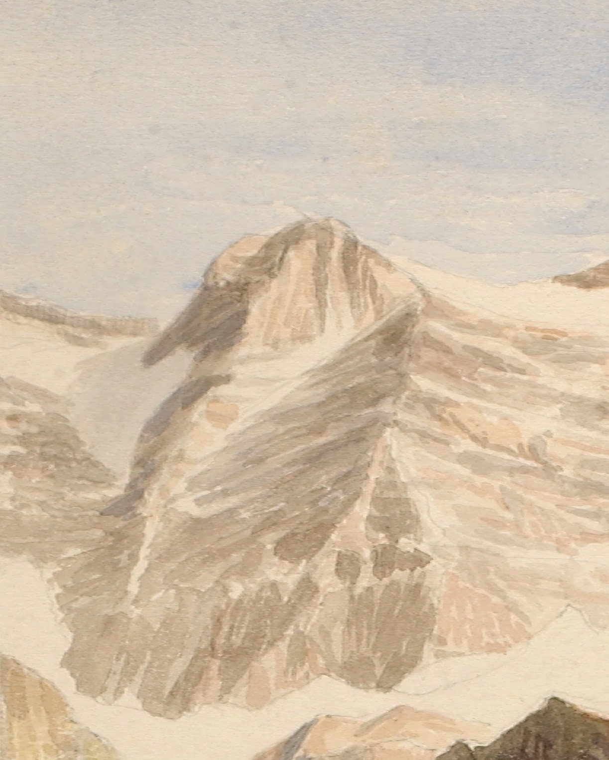 Glacier And Falls by Miner Kilbourne Kellogg, 3d Printed with texture and brush strokes looks like original oil painting.