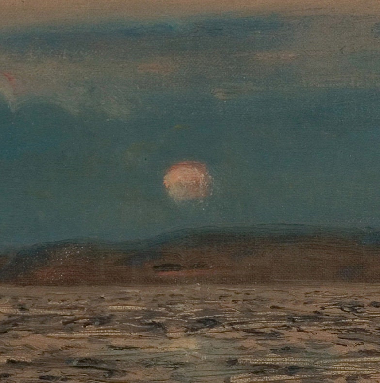 Amaldus Nielsen Seascape Painting: 3D Textured Print