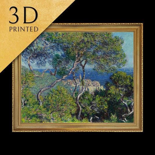 Bordighera by Claude Monet, 3d Printed with texture and brush strokes looks like original oil painting.